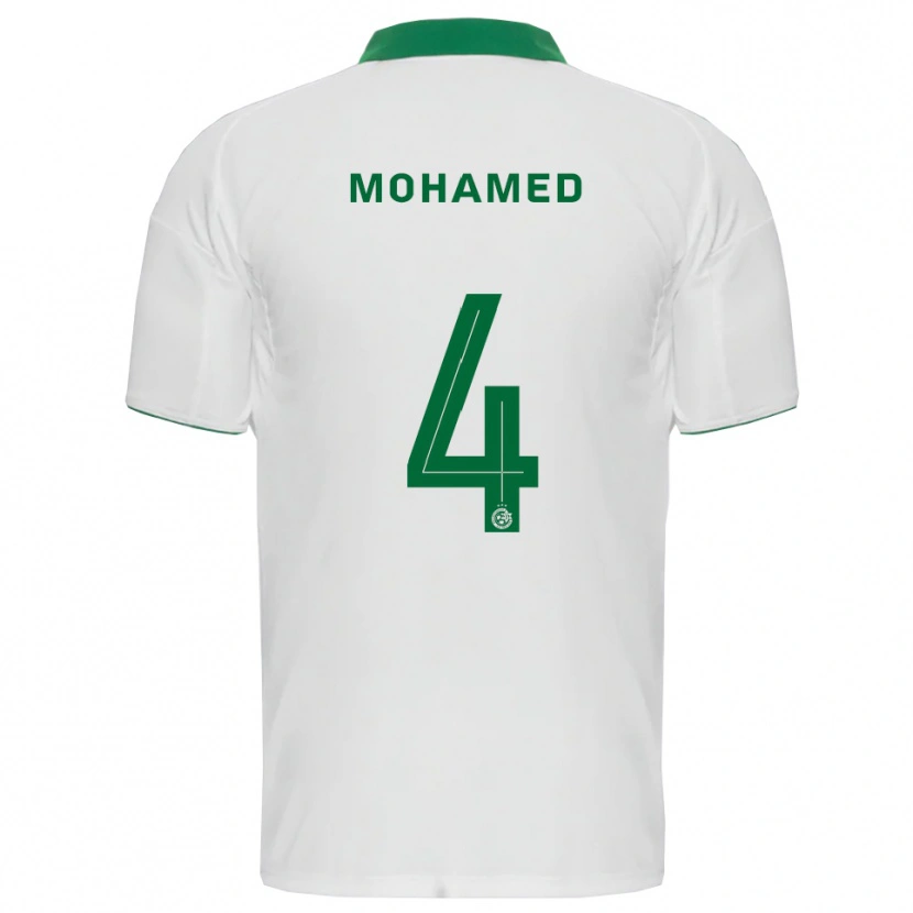 Danxen Mænd Ali Mohamed #4 Hvid Grøn Udebane Spillertrøjer 2025/26 Trøje T-Shirt