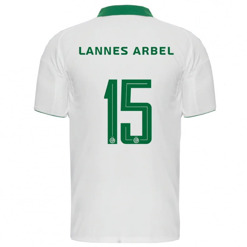 Danxen Mænd Tomer Lannes Arbel #15 Hvid Grøn Udebane Spillertrøjer 2025/26 Trøje T-Shirt