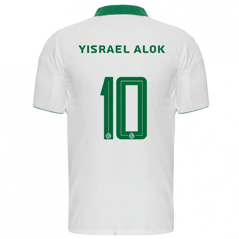 Danxen Mænd Noam Yisrael Alok #10 Hvid Grøn Udebane Spillertrøjer 2025/26 Trøje T-Shirt