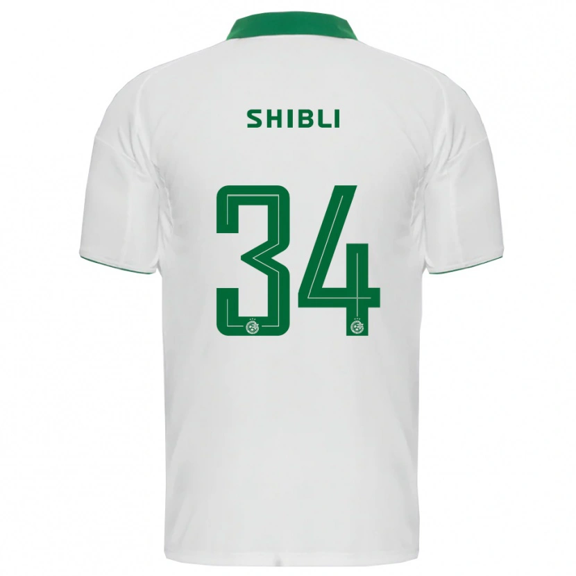Danxen Mænd Hamza Shibli #34 Hvid Grøn Udebane Spillertrøjer 2025/26 Trøje T-Shirt