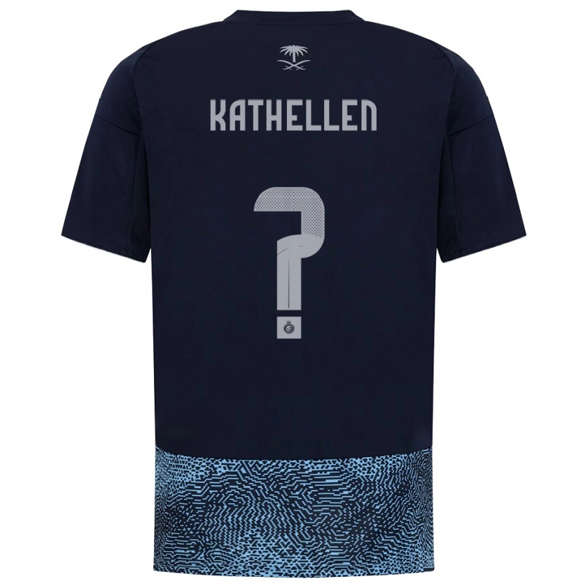 Danxen Mænd Kathellen #0 Mørkeblå Lyseblå Udebane Spillertrøjer 2025/26 Trøje T-Shirt