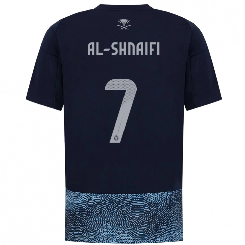 Danxen Mænd Basmah Al-Shnaifi #7 Mørkeblå Lyseblå Udebane Spillertrøjer 2025/26 Trøje T-Shirt