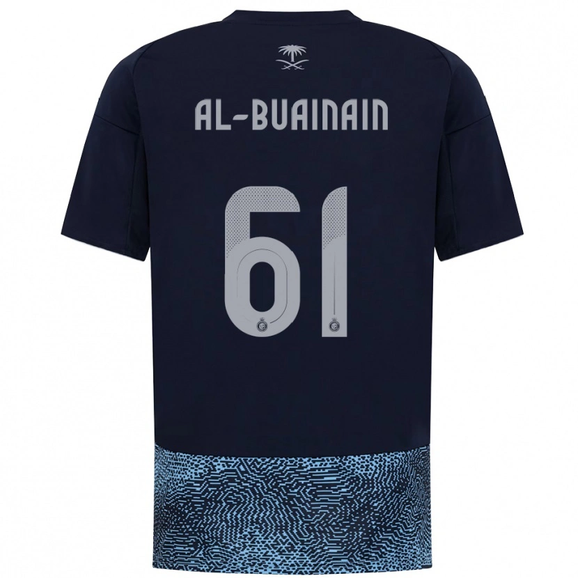 Danxen Mænd Mubarak Al-Buainain #61 Mørkeblå Lyseblå Udebane Spillertrøjer 2025/26 Trøje T-Shirt