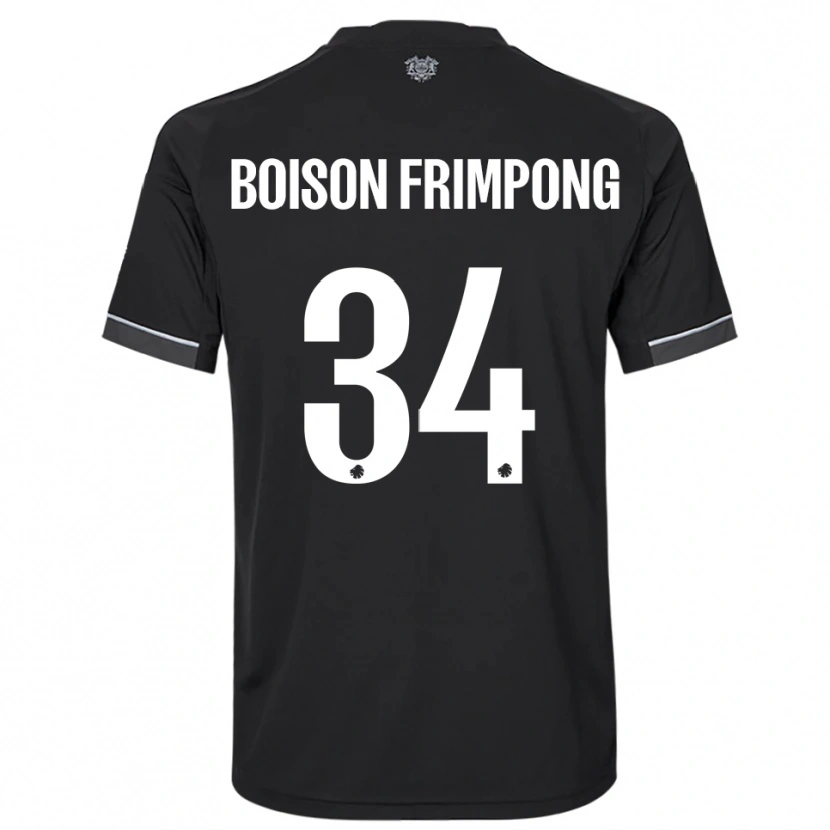 Danxen Mænd David Boison Frimpong #34 Sort Hvid Udebane Spillertrøjer 2025/26 Trøje T-Shirt