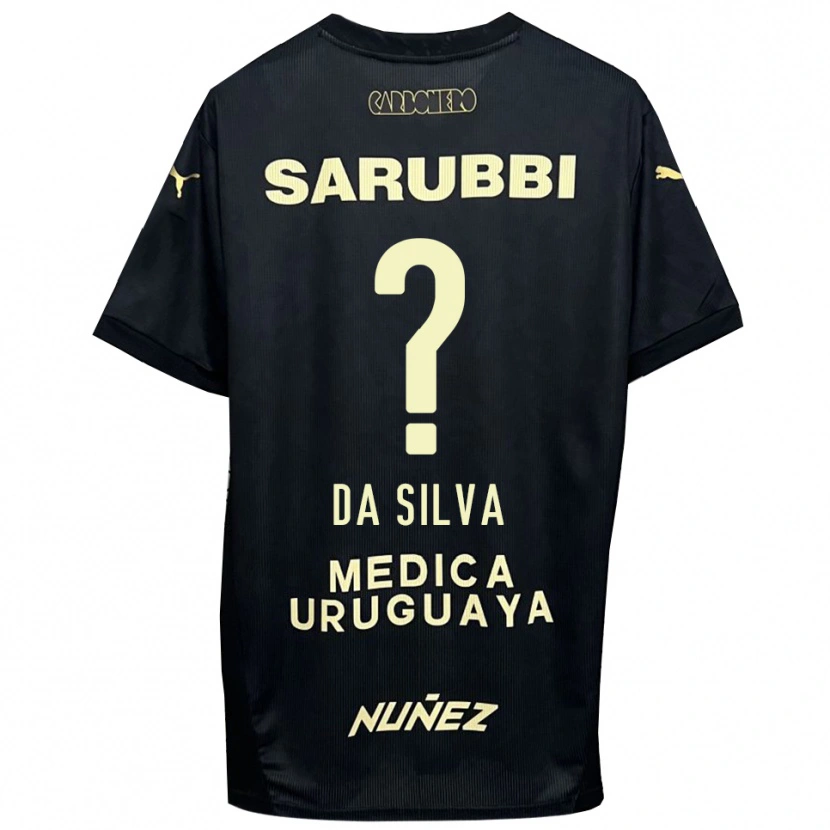Danxen Mænd Gabriel Da Silva #0 Sort Guld Udebane Spillertrøjer 2025/26 Trøje T-Shirt