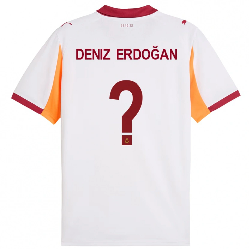 Danxen Mænd Ali Deniz Erdoğan #0 Hvid Rød Udebane Spillertrøjer 2025/26 Trøje T-Shirt