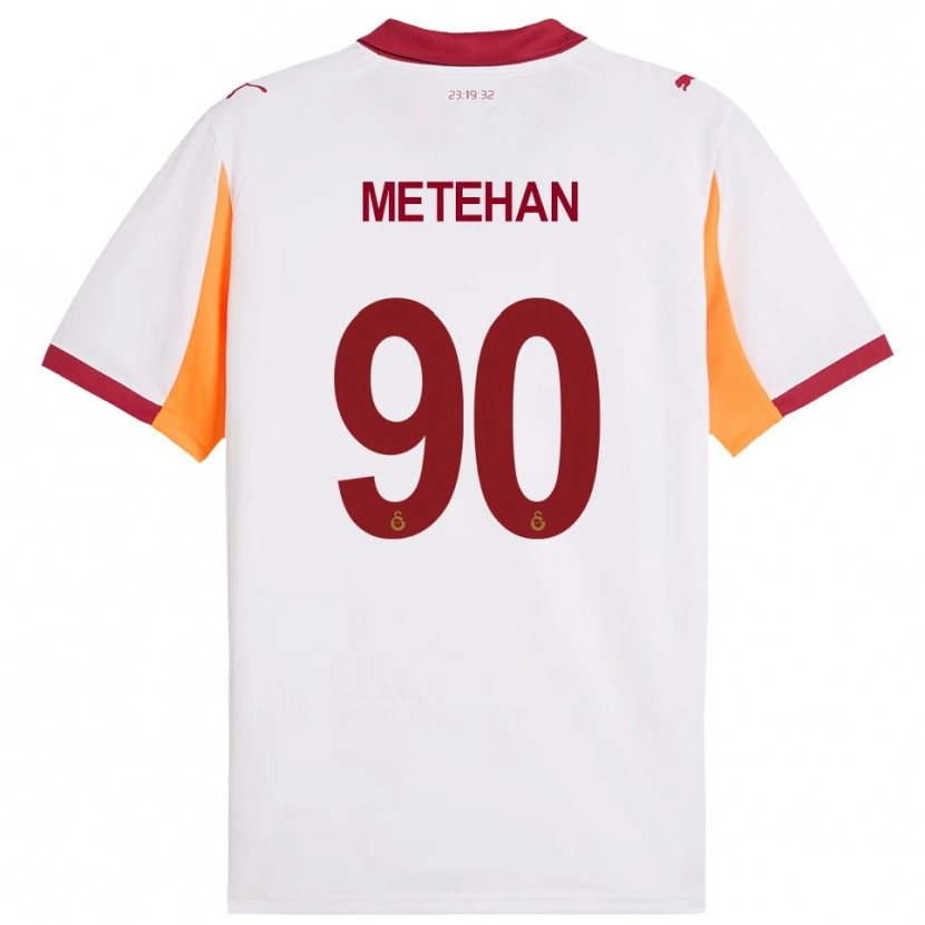 Danxen Mænd Metehan Baltacı #90 Hvid Rød Udebane Spillertrøjer 2025/26 Trøje T-Shirt
