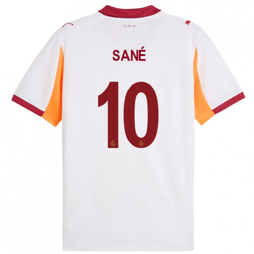 Danxen Mænd Leroy Sané #10 Hvid Rød Udebane Spillertrøjer 2025/26 Trøje T-Shirt