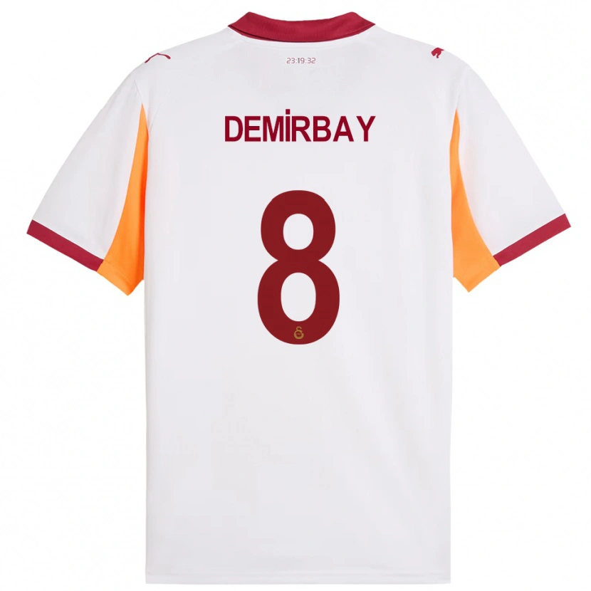 Danxen Mænd Kerem Demirbay #8 Hvid Rød Udebane Spillertrøjer 2025/26 Trøje T-Shirt