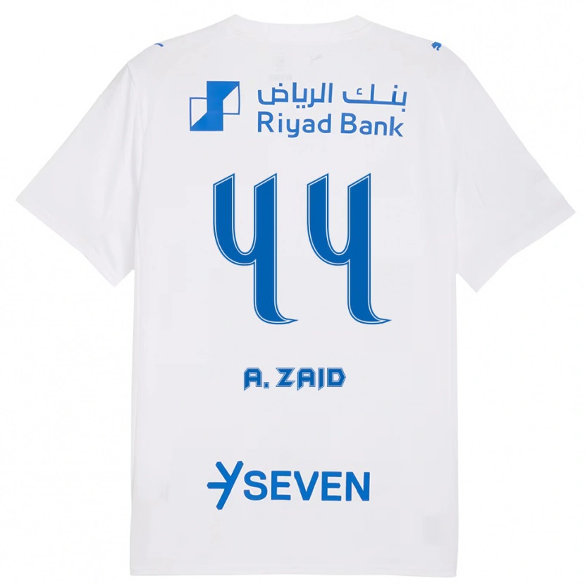 Danxen Mænd Suhayb Al-Zaid #44 Hvid Blå Udebane Spillertrøjer 2025/26 Trøje T-Shirt