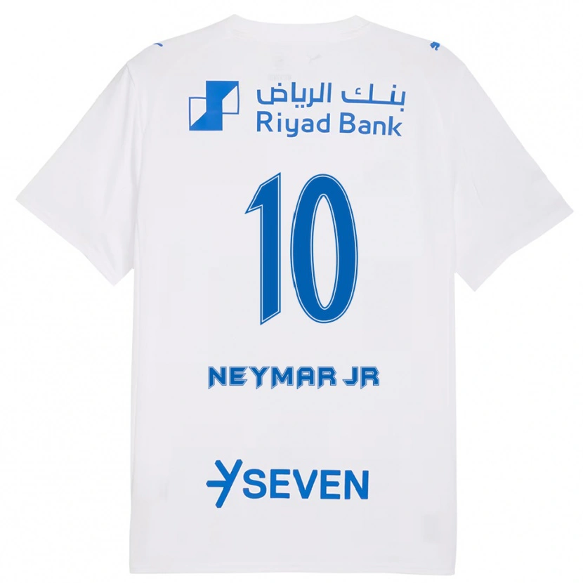Danxen Mænd Neymar #10 Hvid Blå Udebane Spillertrøjer 2025/26 Trøje T-Shirt