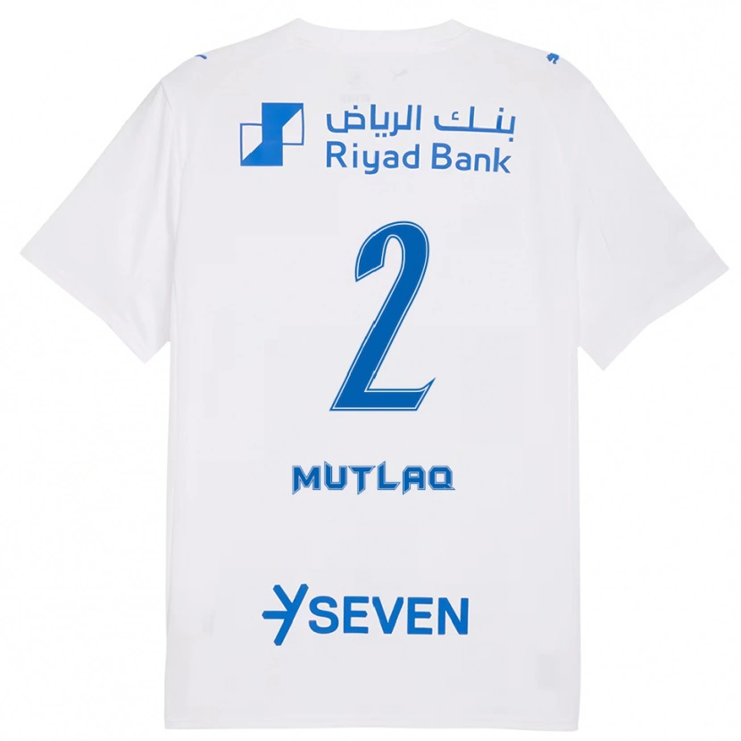 Danxen Mænd Mohrah Mutlaq #2 Hvid Blå Udebane Spillertrøjer 2025/26 Trøje T-Shirt