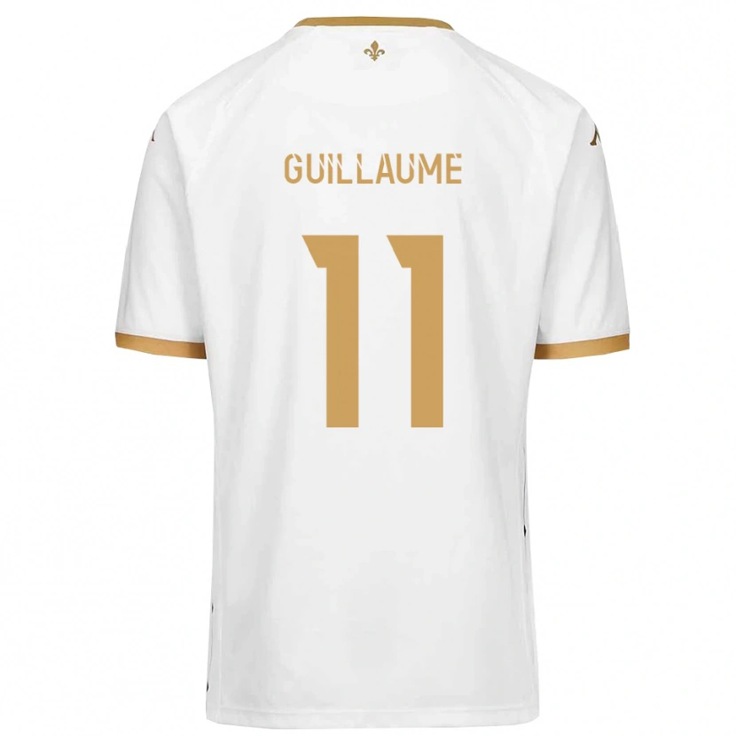 Danxen Mænd Shelton Guillaume #11 Hvid Guld Udebane Spillertrøjer 2025/26 Trøje T-Shirt
