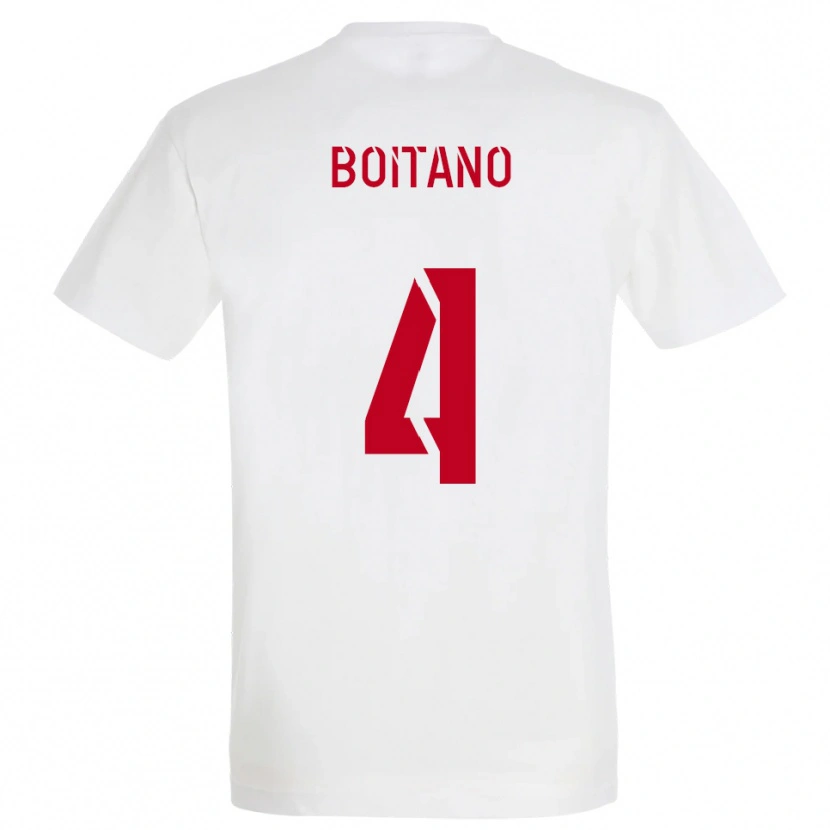 Danxen Mænd Jean-Baptiste Boitano #4 Hvid Rød Gul Udebane Spillertrøjer 2025/26 Trøje T-Shirt