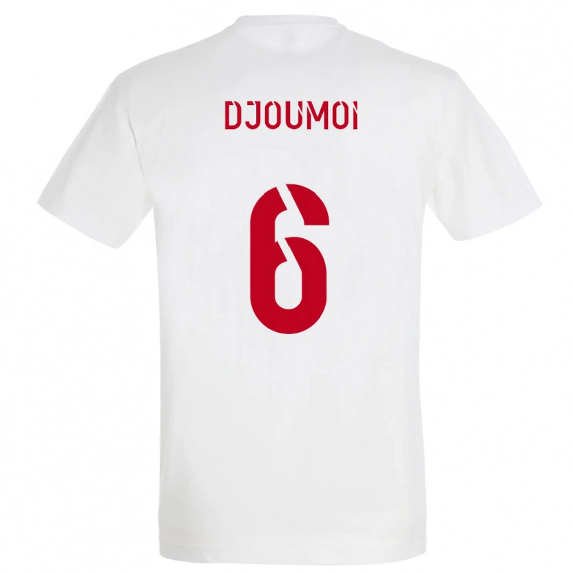Danxen Mænd Mourade Djoumoi #6 Hvid Rød Gul Udebane Spillertrøjer 2025/26 Trøje T-Shirt