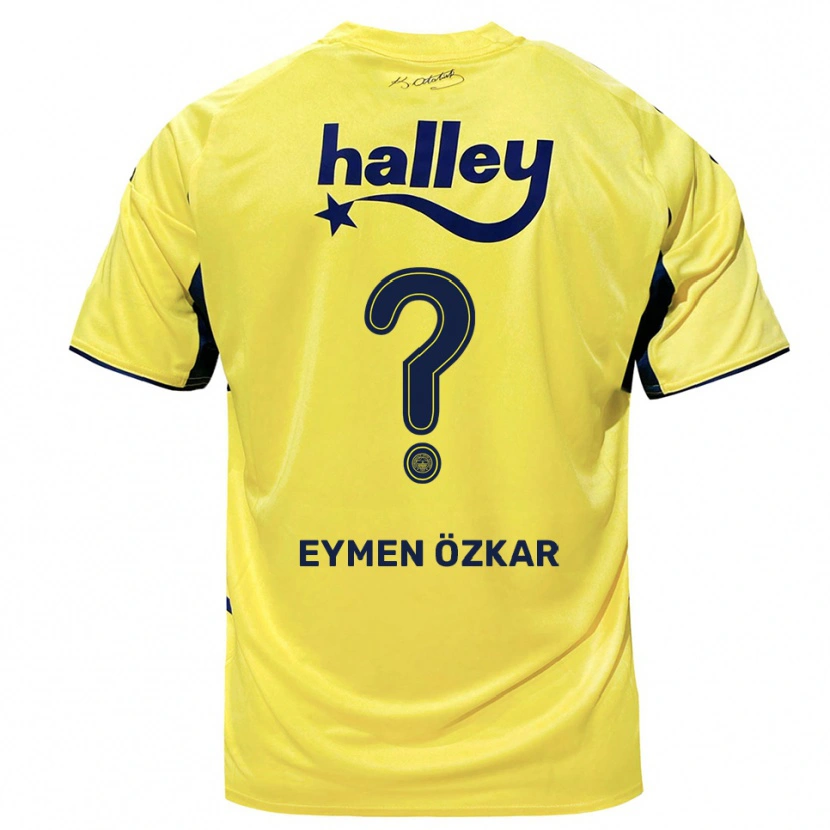 Danxen Mænd Ali Eymen Özkar #0 Gul Mørkeblå Udebane Spillertrøjer 2025/26 Trøje T-Shirt