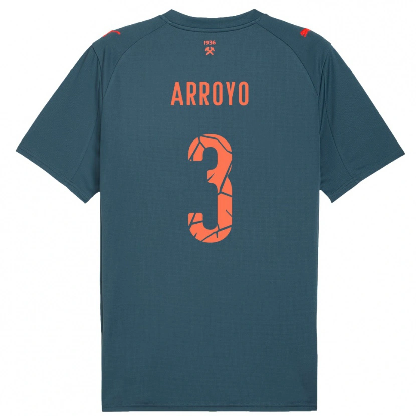 Danxen Mænd Diego Arroyo #3 Mørkeblå Rød Udebane Spillertrøjer 2025/26 Trøje T-Shirt