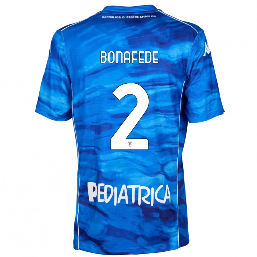 Danxen Kvinder Mattias Bonafede #2 Blå Hvid Hjemmebane Spillertrøjer 2025/26 Trøje T-Shirt