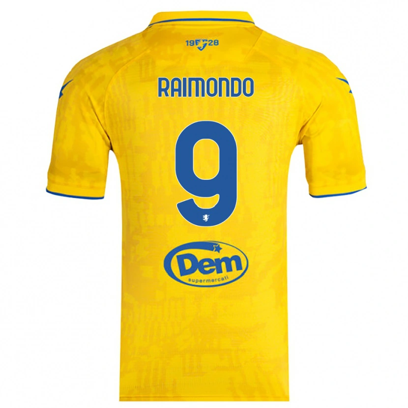 Danxen Kvinder Antonio Raimondo #9 Gul Blå Hjemmebane Spillertrøjer 2025/26 Trøje T-Shirt
