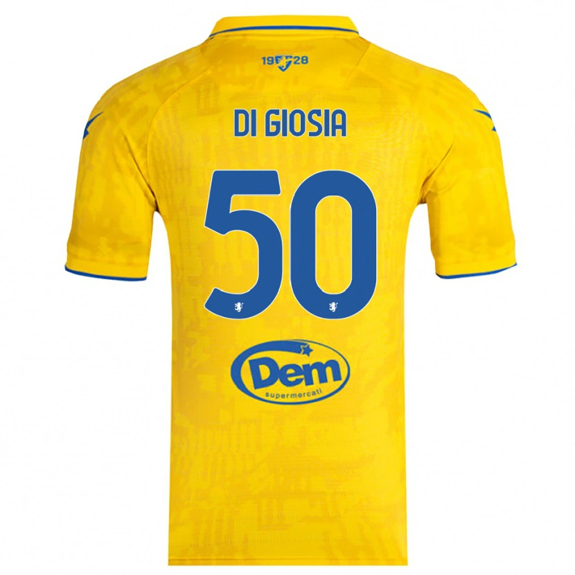 Danxen Kvinder Jacopo Di Giosia #50 Gul Blå Hjemmebane Spillertrøjer 2025/26 Trøje T-Shirt
