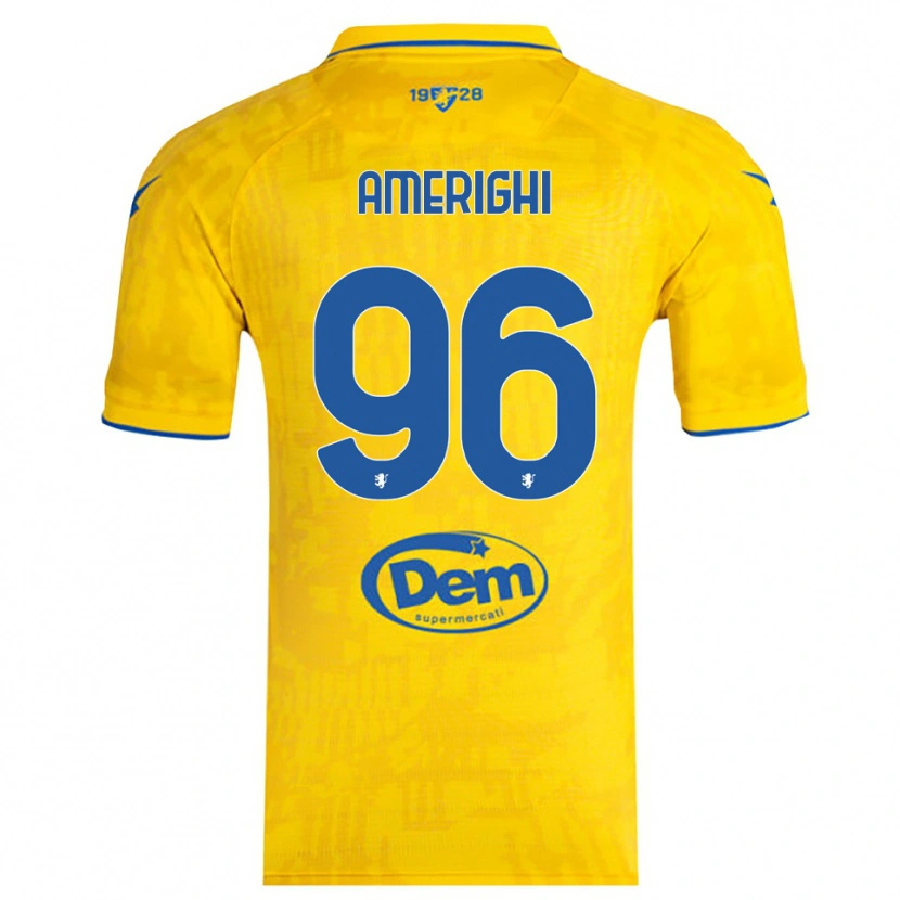 Danxen Kvinder Igor Amerighi #96 Gul Blå Hjemmebane Spillertrøjer 2025/26 Trøje T-Shirt