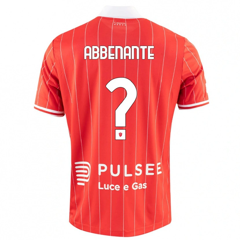 Danxen Kvinder Alessandro Abbenante #0 Rød Hvid Hjemmebane Spillertrøjer 2025/26 Trøje T-Shirt