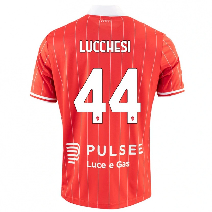 Danxen Kvinder Lorenzo Lucchesi #44 Rød Hvid Hjemmebane Spillertrøjer 2025/26 Trøje T-Shirt