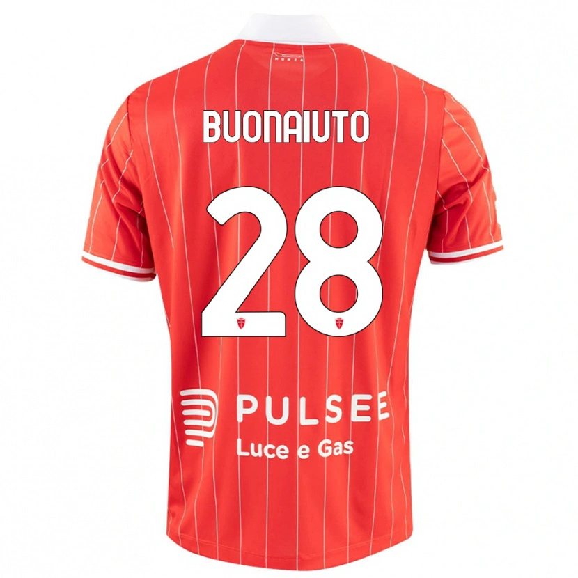 Danxen Kvinder Marco Buonaiuto #28 Rød Hvid Hjemmebane Spillertrøjer 2025/26 Trøje T-Shirt