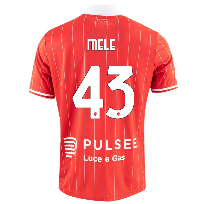 Danxen Kvinder Fabio Mele #43 Rød Hvid Hjemmebane Spillertrøjer 2025/26 Trøje T-Shirt