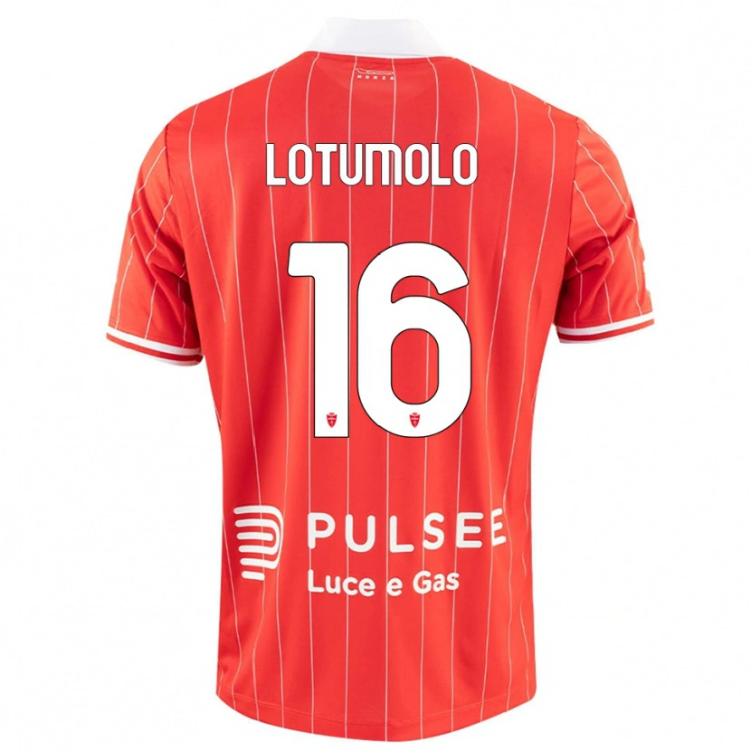 Danxen Kvinder Matteo Lotumolo #16 Rød Hvid Hjemmebane Spillertrøjer 2025/26 Trøje T-Shirt