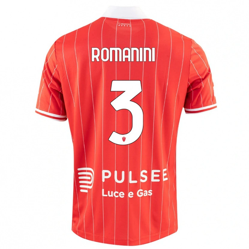 Danxen Kvinder Andrea Romanini #3 Rød Hvid Hjemmebane Spillertrøjer 2025/26 Trøje T-Shirt