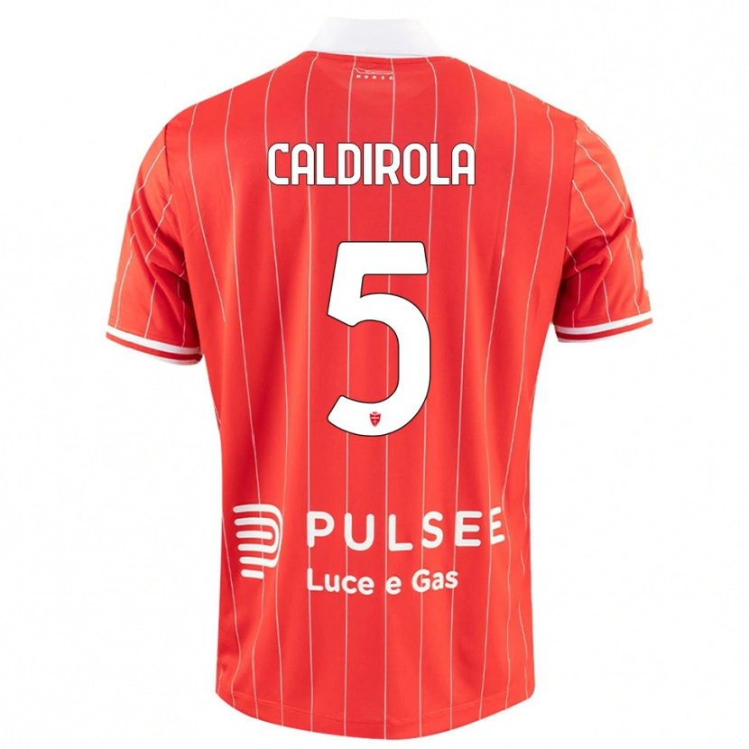 Danxen Kvinder Luca Caldirola #5 Rød Hvid Hjemmebane Spillertrøjer 2025/26 Trøje T-Shirt