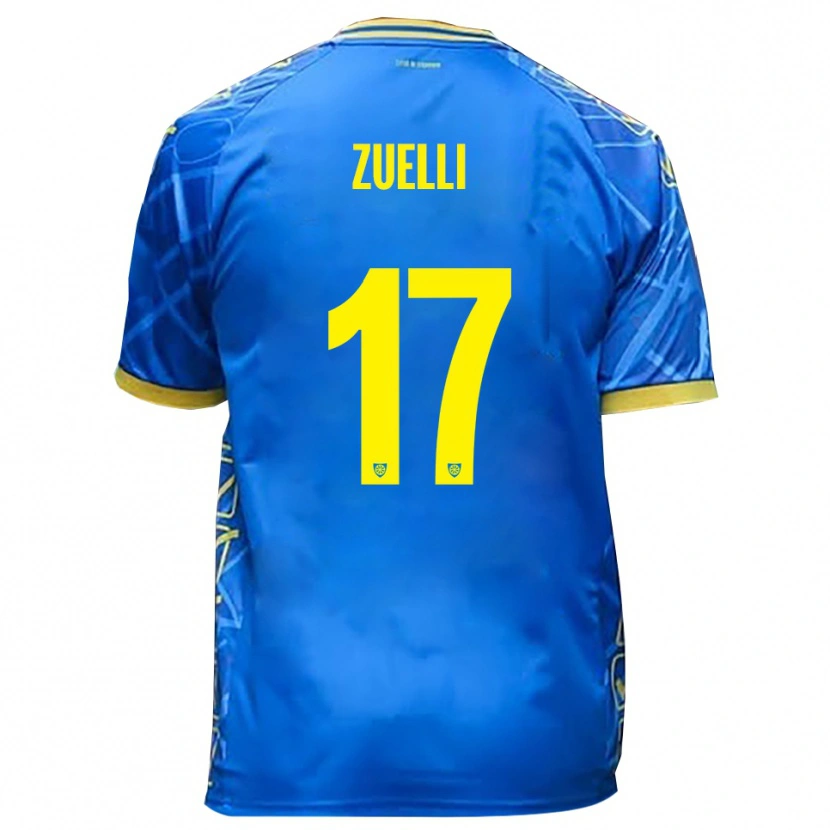 Danxen Kvinder Emanuele Zuelli #17 Himmelblå Gul Hjemmebane Spillertrøjer 2025/26 Trøje T-Shirt