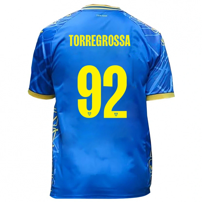 Danxen Kvinder Ernesto Torregrossa #92 Himmelblå Gul Hjemmebane Spillertrøjer 2025/26 Trøje T-Shirt