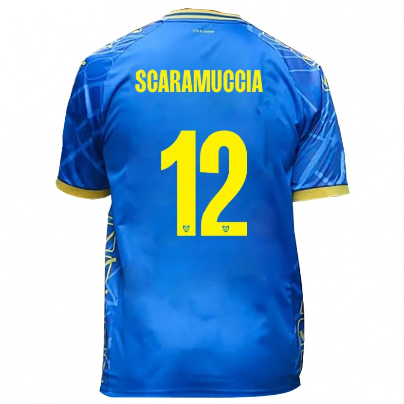 Danxen Kvinder Francesco Scaramuccia #12 Himmelblå Gul Hjemmebane Spillertrøjer 2025/26 Trøje T-Shirt