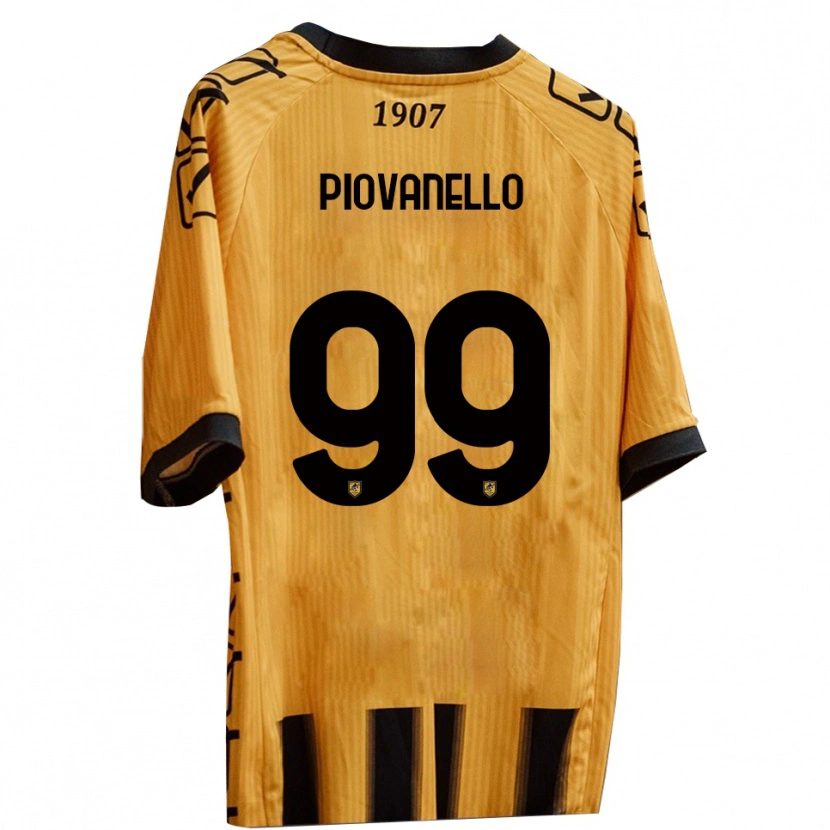 Danxen Kvinder Enrico Piovanello #99 Gul Sort Hjemmebane Spillertrøjer 2025/26 Trøje T-Shirt
