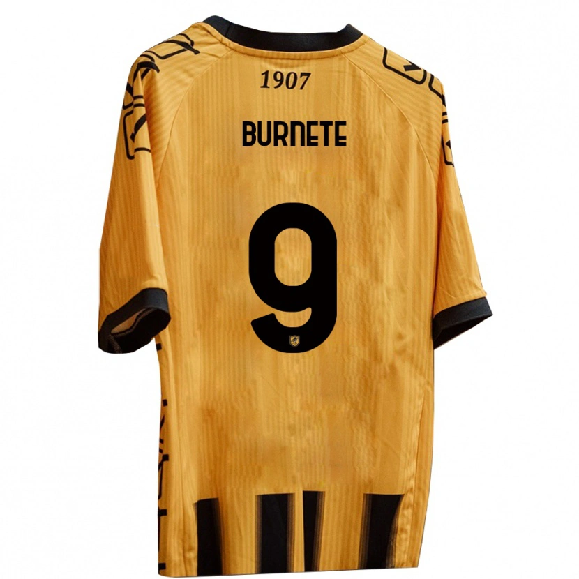 Danxen Kvinder Rareș Burnete #9 Gul Sort Hjemmebane Spillertrøjer 2025/26 Trøje T-Shirt