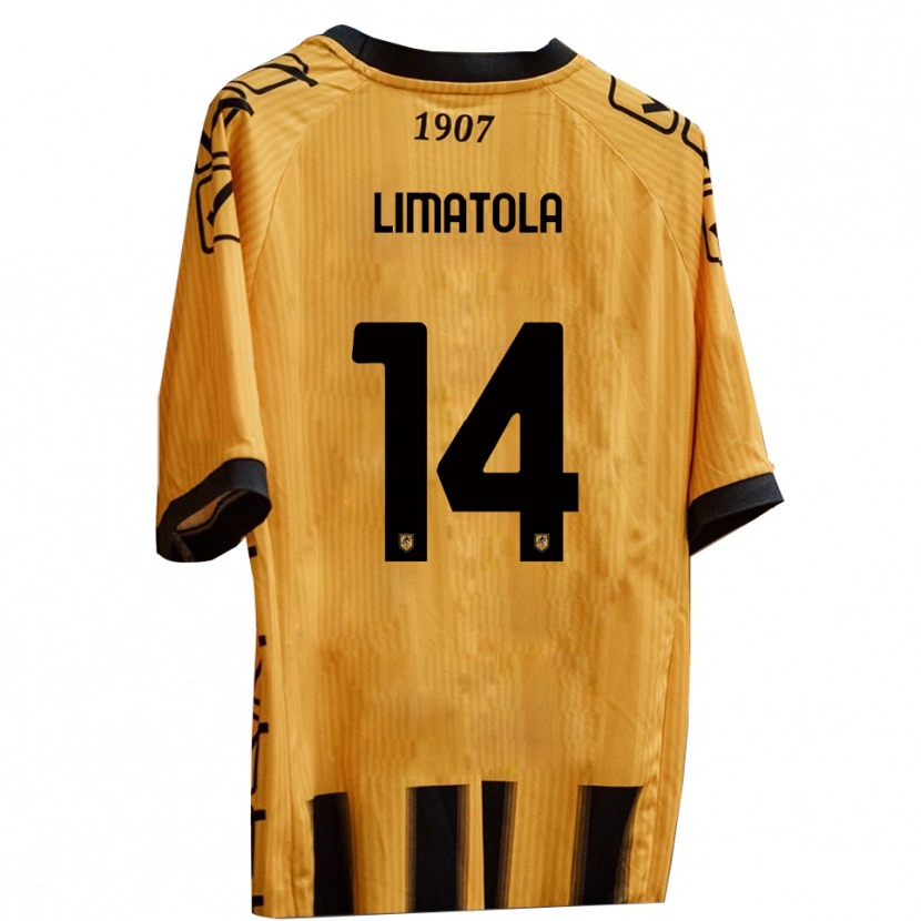 Danxen Kvinder Luigi Limatola #14 Gul Sort Hjemmebane Spillertrøjer 2025/26 Trøje T-Shirt