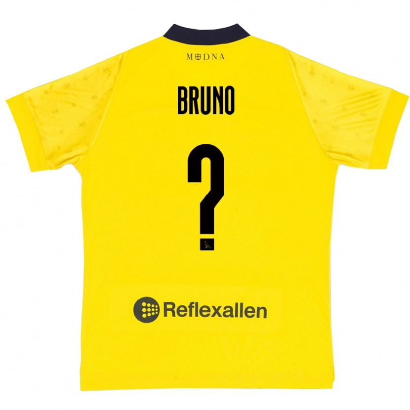 Danxen Kvinder Giovanni Bruno #0 Gul Mørkeblå Hjemmebane Spillertrøjer 2025/26 Trøje T-Shirt