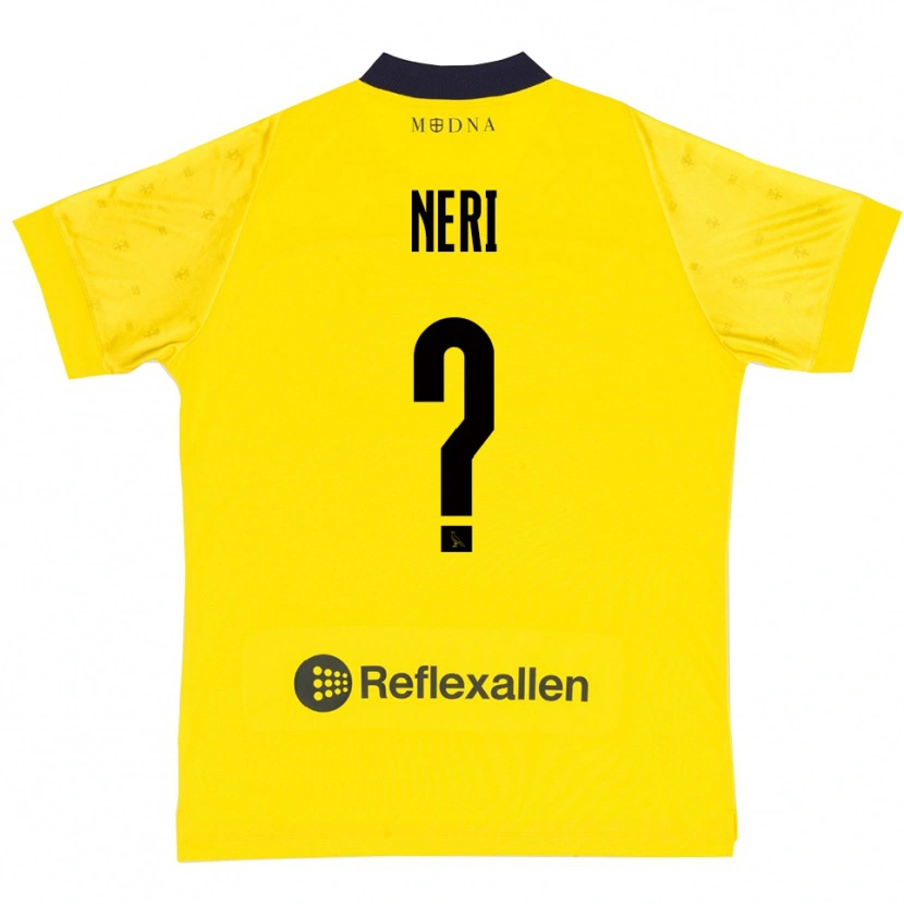 Danxen Kvinder Jacopo Neri #0 Gul Mørkeblå Hjemmebane Spillertrøjer 2025/26 Trøje T-Shirt