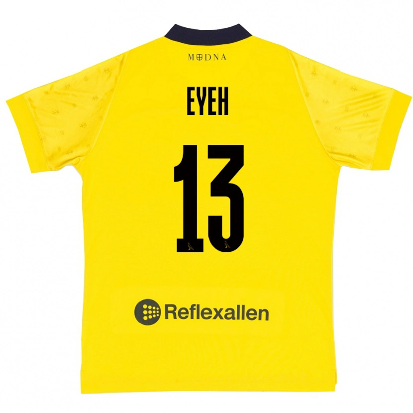 Danxen Kvinder Nicholas Eyeh #13 Gul Mørkeblå Hjemmebane Spillertrøjer 2025/26 Trøje T-Shirt