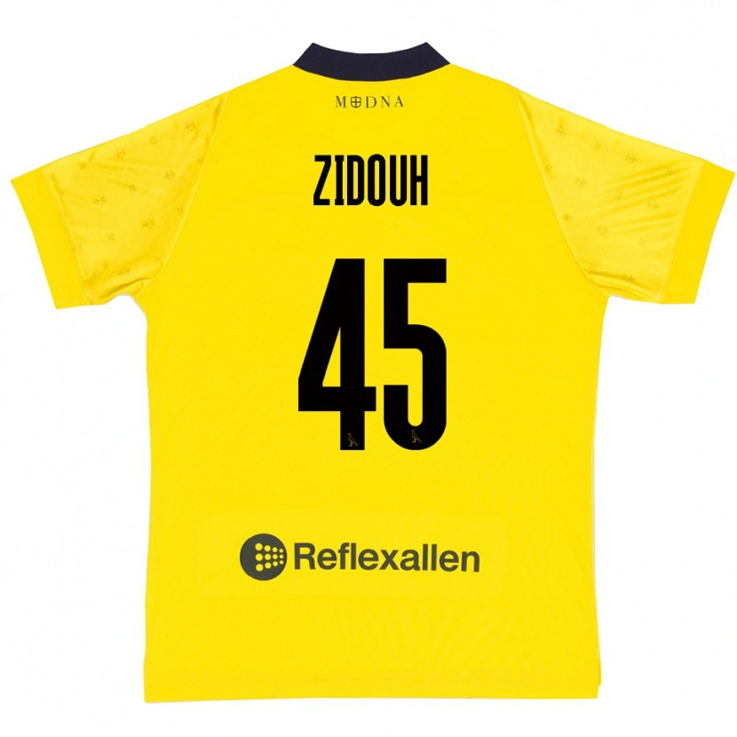 Danxen Kvinder Taha Zidouh #45 Gul Mørkeblå Hjemmebane Spillertrøjer 2025/26 Trøje T-Shirt