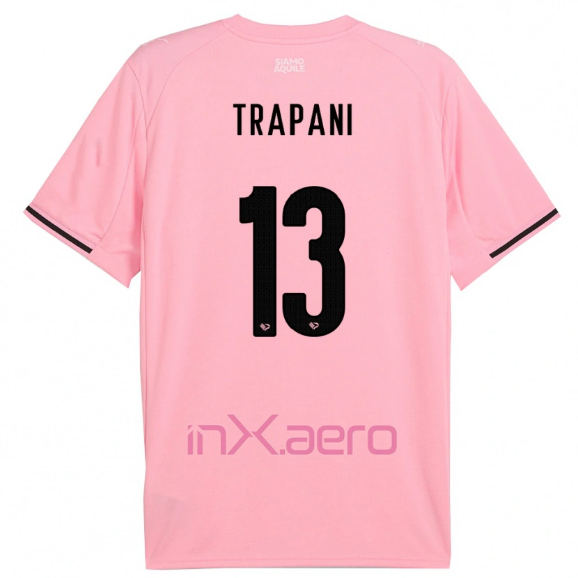 Danxen Kvinder Nicolò Trapani #13 Pink Sort Hjemmebane Spillertrøjer 2025/26 Trøje T-Shirt