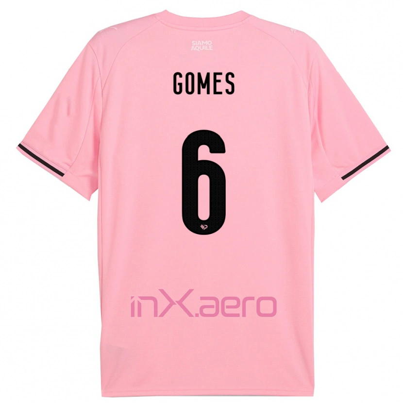 Danxen Kvinder Claudio Gomes #6 Pink Sort Hjemmebane Spillertrøjer 2025/26 Trøje T-Shirt