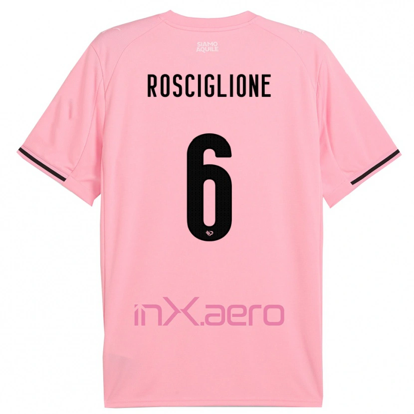 Danxen Kvinder Davide Rosciglione #6 Pink Sort Hjemmebane Spillertrøjer 2025/26 Trøje T-Shirt
