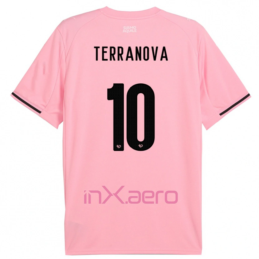 Danxen Kvinder Mattia Terranova #10 Pink Sort Hjemmebane Spillertrøjer 2025/26 Trøje T-Shirt