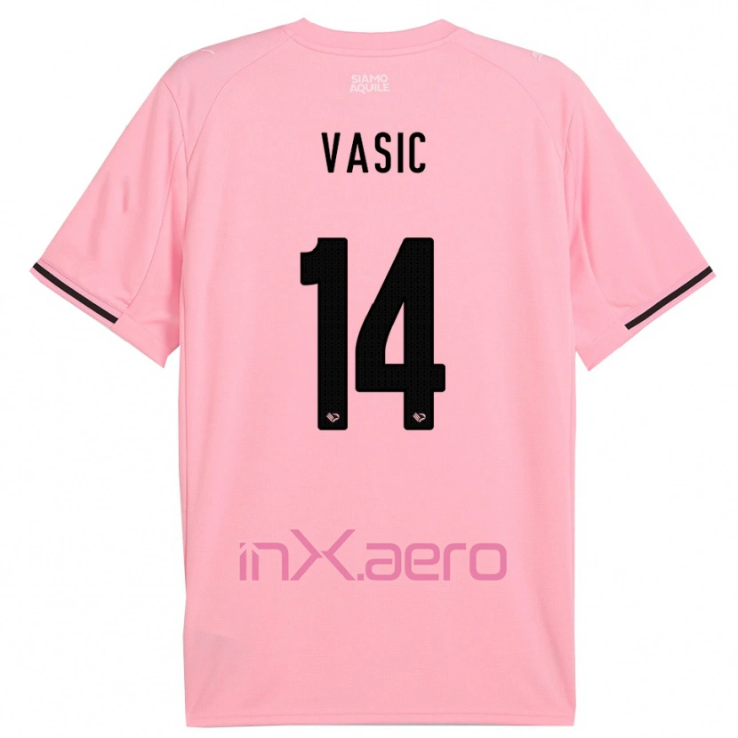 Danxen Kvinder Aljosa Vasic #14 Pink Sort Hjemmebane Spillertrøjer 2025/26 Trøje T-Shirt