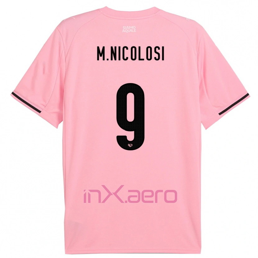 Danxen Kvinder Maurizio Nicolosi #9 Pink Sort Hjemmebane Spillertrøjer 2025/26 Trøje T-Shirt