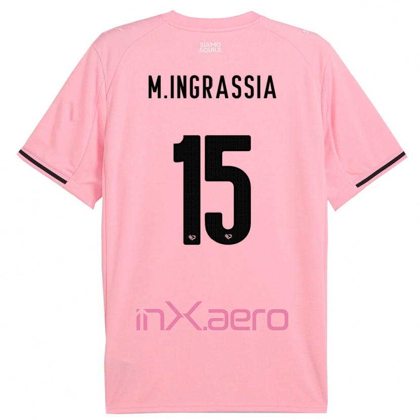 Danxen Kvinder Manuel Ingrassia #15 Pink Sort Hjemmebane Spillertrøjer 2025/26 Trøje T-Shirt