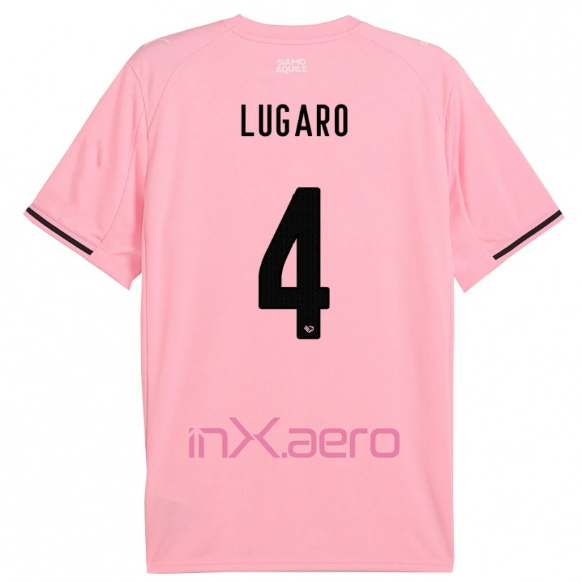 Danxen Kvinder Lorenzo Lugaro #4 Pink Sort Hjemmebane Spillertrøjer 2025/26 Trøje T-Shirt